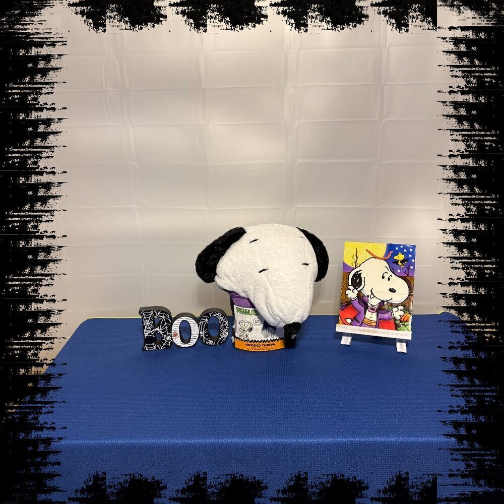 Licensed Peanuts Skeleton Snoopy Hooded Throw Blanket, & Trick or Treat Bag